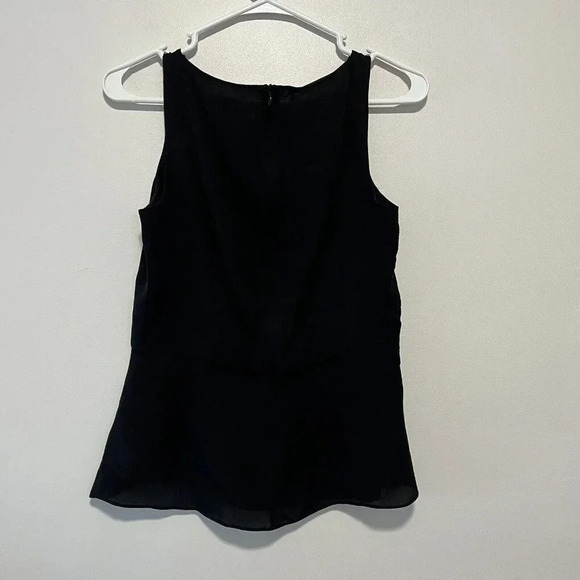 Theory Silk Maggie Peplum Sleeveless Blouse Size Small - Picture 7 of 10